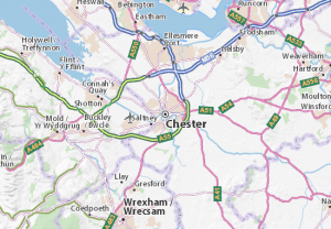 Map of Chester, Cheshire